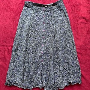 Floral Button Down Skirt Size Small
